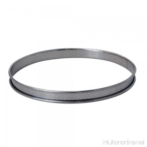 De Buyer Professional Food Service 24 cm Stainless Steel Perforated Circle Tart Baking Ring - B00VNQ5JZG
